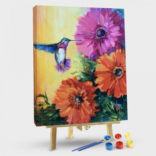 Paint by Numbers Kit-Colourful Bird3