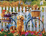 Paint by Numbers-Bike and Dogs