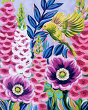 Paint by Numbers Kit-Hummingbird And Blue Flowers