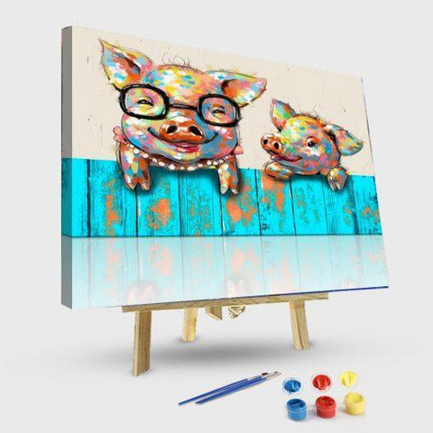 Paint by Numbers Kit-Happy Pig