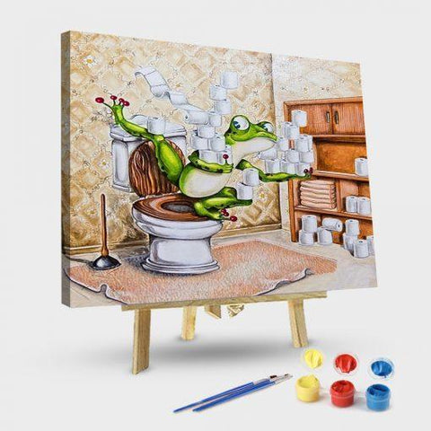 Paint by Numbers Kit-Toilet Paper Frog