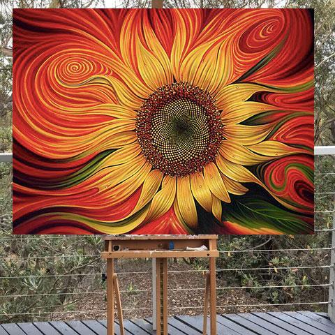 Acrylic Sunflower – DIY Paint By Numbers Kits