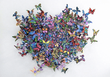 Flower Heart Composed of Butterflies- DIY Paint By Numbers Kit