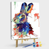 Paint by Numbers Kit-Colour the rabbit