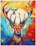 DEER AND BIRD -DIY PAINTING BY NUMBERS KIT