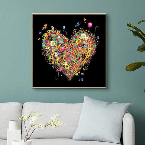 Mandala Heart - 1 - PAINTING BY NUMBERS