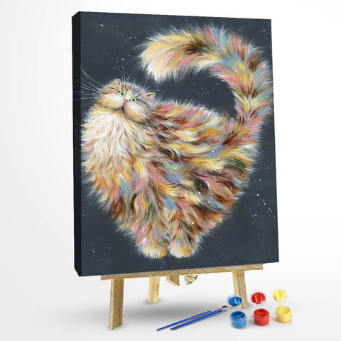 Paint by Numbers Kit-Crunch Abstract Cat