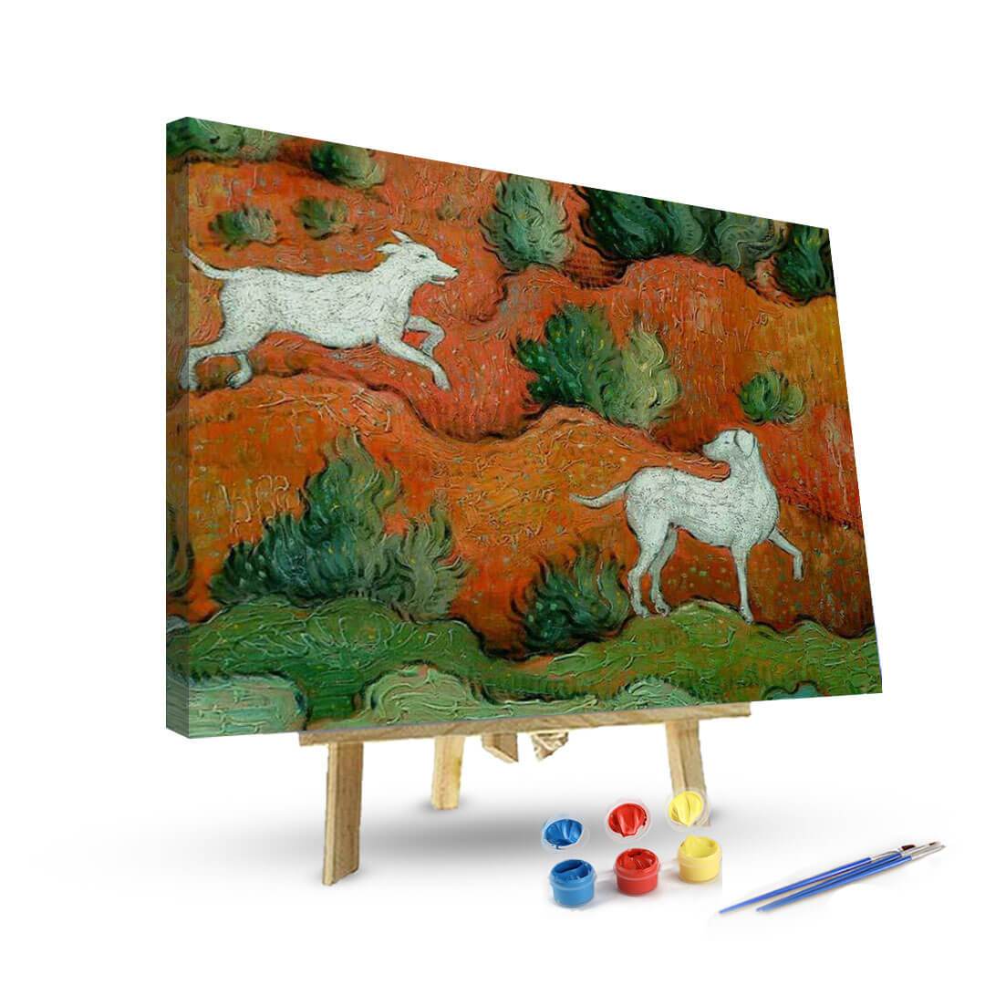 Paint by Numbers Kit-Wolf and sheep