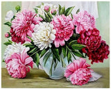 Pink and White Flowers Paint By Number Kit