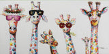 Curious Giraffes CANVAS WALL ART