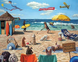 Paint by Numbers Kit-Dog Playing On The Beach